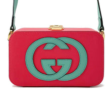 Load image into Gallery viewer, GUCCI Interlocking G Shoulder Bag Red/Green658230 Leather
