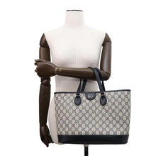 Load image into Gallery viewer, GUCCI Ophidia GG Supreme 2WAY Tote Bag Beige/Blue765043 PVC Leather Size Small
