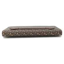 将图像加载到图库查看器中，BURBERRY TB Monogram Clutch Bag Brown8023035 PVC Coated Canvas Leather
