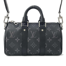 将图像加载到图库查看器中，LOUIS VUITTON Keepall NoirM45947 Monogram Eclipse Monogram Eclipse Reverse Size XS
