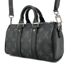 将图像加载到图库查看器中，LOUIS VUITTON Keepall NoirM45947 Monogram Eclipse Monogram Eclipse Reverse Size XS
