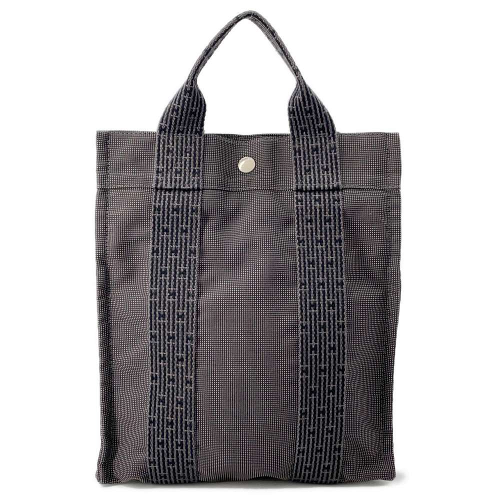 HERMES Her Line Ad Gray Canvas Size PM