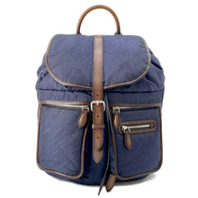 将图像加载到图库查看器中，Berluti Scritto Calligraphy Backpack Blue/Brown Nylon Leather
