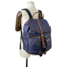 将图像加载到图库查看器中，Berluti Scritto Calligraphy Backpack Blue/Brown Nylon Leather
