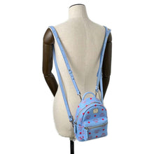 Load image into Gallery viewer, MCM Visetos Mini Backpack Blue/Red Leather
