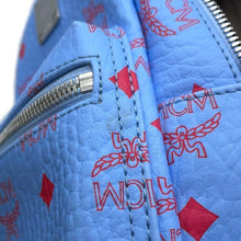 Load image into Gallery viewer, MCM Visetos Mini Backpack Blue/Red Leather
