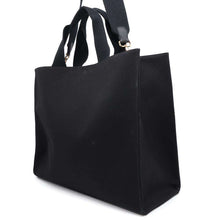 将图像加载到图库查看器中，FENDI Fendace 2WAY Tote Bag Black/Yellow7VA558 Canvas
