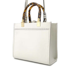 Load image into Gallery viewer, FENDI Sunshine Logo Tote Bag Off-white8BH394 Leather Size Small
