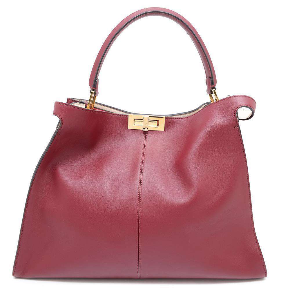 FENDI Peekaboo X-Lite Bordeaux/Pink8BN304 Leather