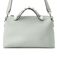 将图像加载到图库查看器中，FENDI By the Way Pearl Handle 2WAY Handbag Light Blue8BL124 Leather Size Medium
