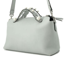 将图像加载到图库查看器中，FENDI By the Way Pearl Handle 2WAY Handbag Light Blue8BL124 Leather Size Medium
