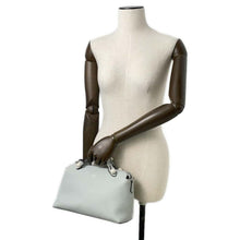 将图像加载到图库查看器中，FENDI By the Way Pearl Handle 2WAY Handbag Light Blue8BL124 Leather Size Medium
