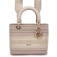 将图像加载到图库查看器中，Dior Lady Delight Beige/Multicolor Canvas Size Medium
