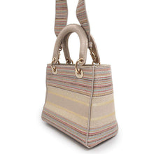 将图像加载到图库查看器中，Dior Lady Delight Beige/Multicolor Canvas Size Medium
