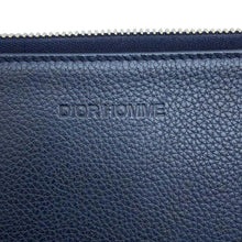 将图像加载到图库查看器中，Dior Dior Homme Clutch Bag Navy/Black Leather
