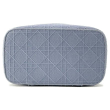 Load image into Gallery viewer, Dior Cannage Vanity Bag Light Blue Canvas
