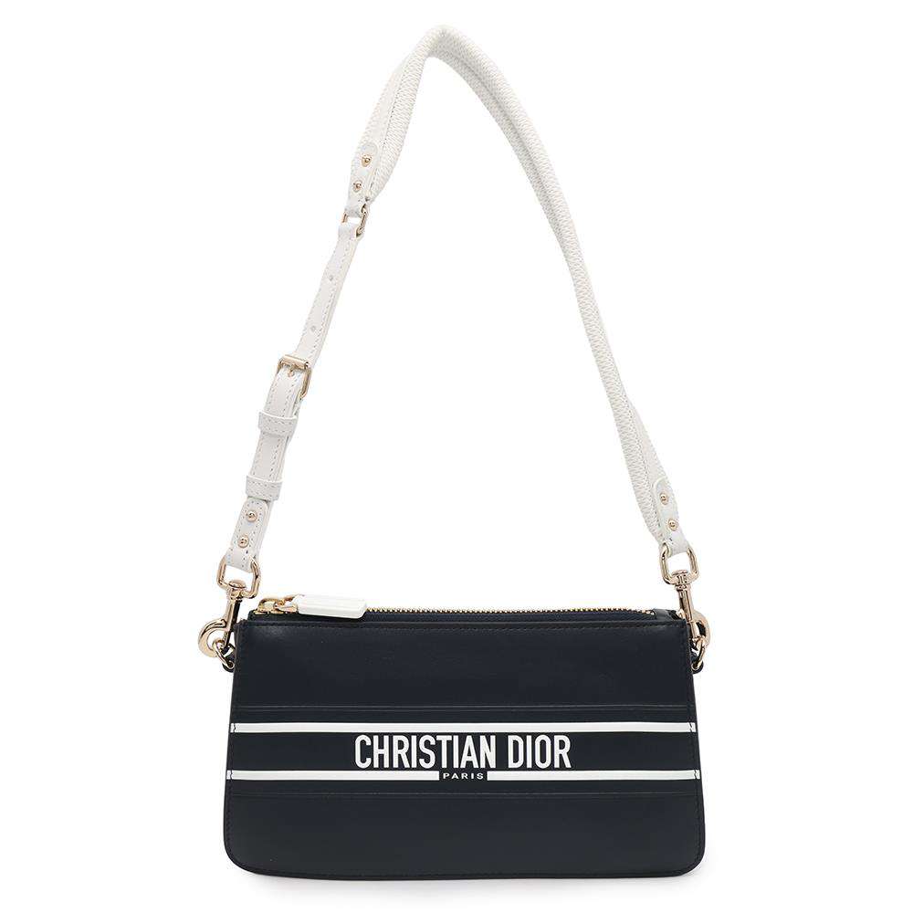 Dior Vibe Shoulder Bag Navy/White Leather