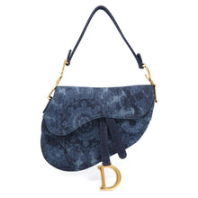 将图像加载到图库查看器中，Dior Saddle bag Navy Denim
