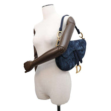 Load image into Gallery viewer, Dior Saddle bag Navy Denim
