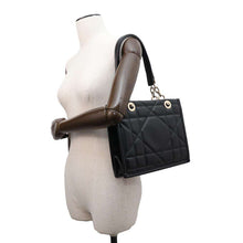 Load image into Gallery viewer, Dior ArchiCannage Essential ChainTote Bag Black Leather Size Small
