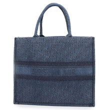 Load image into Gallery viewer, Dior Book tote NavyM1286ZWAL Denim Size Large
