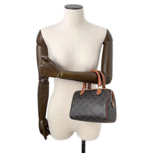 Load image into Gallery viewer, CELINE Triomphe Small Boston Shoulder Bag Black/Brown197582 PVC Leather
