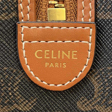 将图像加载到图库查看器中，CELINE Triomphe Small Boston Shoulder Bag Black/Brown197582 PVC Leather
