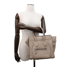 Load image into Gallery viewer, CELINE Luggage 2WAY Shopper Dune Leather Size micro
