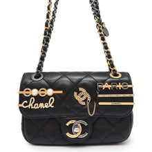 Load image into Gallery viewer, CHANEL Mini Matelasse Clip Coco GX ChainShoulder Bag BlackAS2978 Lambskin Size 18
