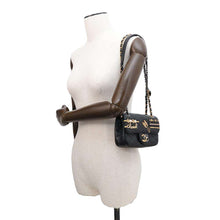 Load image into Gallery viewer, CHANEL Mini Matelasse Clip Coco GX ChainShoulder Bag BlackAS2978 Lambskin Size 18
