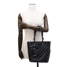 Load image into Gallery viewer, CHANEL Cambon Tote Bag BlackA25167 Leather Patent Leather Size Medium
