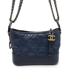 将图像加载到图库查看器中，CHANEL Gabriel Do ChainShoulder Bag NavyA91810 Aged Calf Leather Size Small
