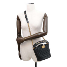 Load image into Gallery viewer, CHANEL Boy Chanel 2WAY Bucket Bag BlackAS2091 Calf Leather
