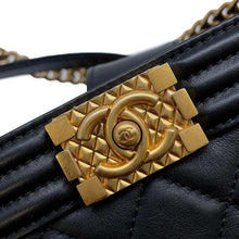 将图像加载到图库查看器中，CHANEL Boy Chanel 2WAY Bucket Bag BlackAS2091 Calf Leather
