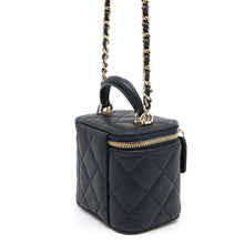 Load image into Gallery viewer, CHANEL Matelasse 2WAY ChainShoulder Vanity NavyAP2198 Lambskin
