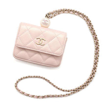 Load image into Gallery viewer, CHANEL Matelasse Chain Flap Coin Purse PinkAP2119 Caviar Leather
