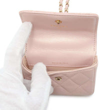 Load image into Gallery viewer, CHANEL Matelasse Chain Flap Coin Purse PinkAP2119 Caviar Leather
