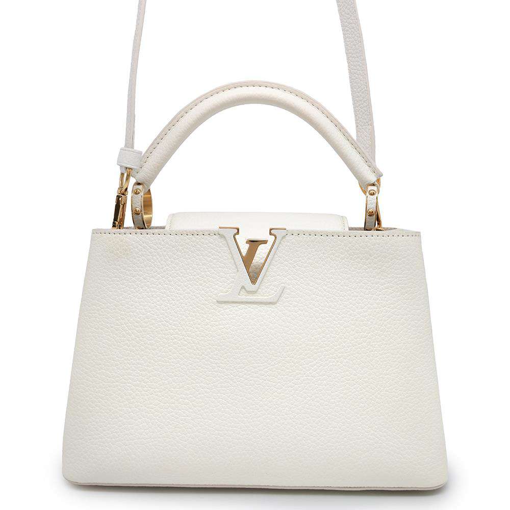 LOUIS VUITTON Capucines Urs Fischer Limited to 300 pieces WhiteM53643 Taurillon Leather Size BB