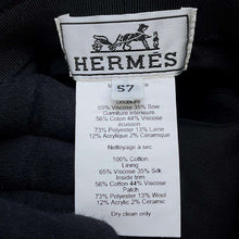 将图像加载到图库查看器中，HERMES Harper HSellier Bucket Hat Size 57 Black Cotton100%
