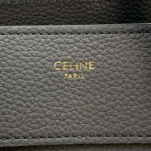 将图像加载到图库查看器中，CELINE Luggage shopper Gray189793AQL Leather Size micro
