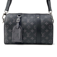 将图像加载到图库查看器中，LOUIS VUITTON City・Keepall NoirM45936 Monogram Eclipse Monogram Eclipse Reverse
