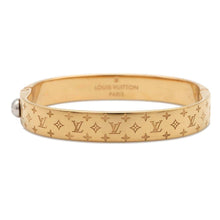 Load image into Gallery viewer, LOUIS VUITTON Cuff nanogram Size S GoldM00251 Monogram Metal
