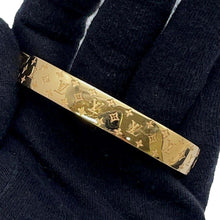 Load image into Gallery viewer, LOUIS VUITTON Cuff nanogram Size S GoldM00251 Monogram Metal
