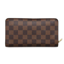 将图像加载到图库查看器中，LOUIS VUITTON Porte Monnaie Zip BrownN61728 Damier Ebene Canvas
