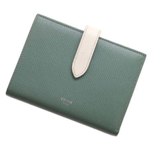 将图像加载到图库查看器中，CELINE Medium Strap Wallet Green10B643BRU Leather
