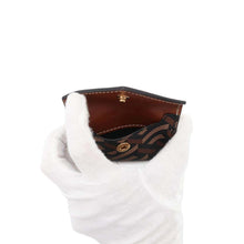 将图像加载到图库查看器中，Gianni Versace La Greca Signature 3-Piece Clutch Bag Brown/Red/Black PVC Leather
