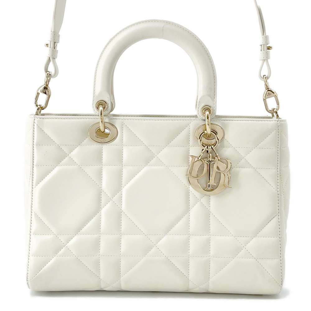 Dior Lady D-sire 2wayBag WhiteM1151OHOW_M030 Leather