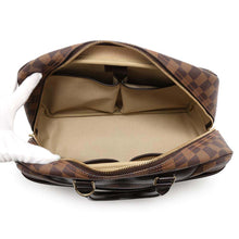 将图像加载到图库查看器中，LOUIS VUITTON Deauville SPO BrownN47272 Damier Ebene Canvas
