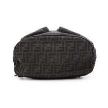 Load image into Gallery viewer, FENDI FF Jacquard Strike Backpack Black7VZ070 Canvas Leather
