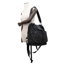 Load image into Gallery viewer, FENDI FF Jacquard Strike Backpack Black7VZ070 Canvas Leather
